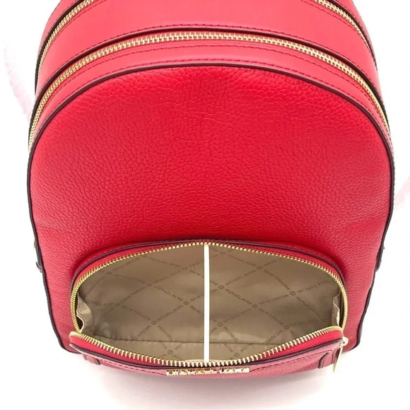 Michael Kors Jaycee Medium Backpack & Double Zip Wallet Wristlet Red (NWT) - Picture 8 of 12